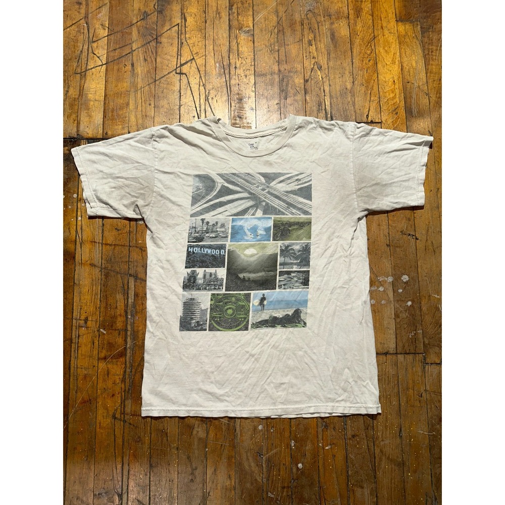 Gap T-Shirt Mens Medium White Graphic Print Cotton Short Sleeve Crew Neck Casual